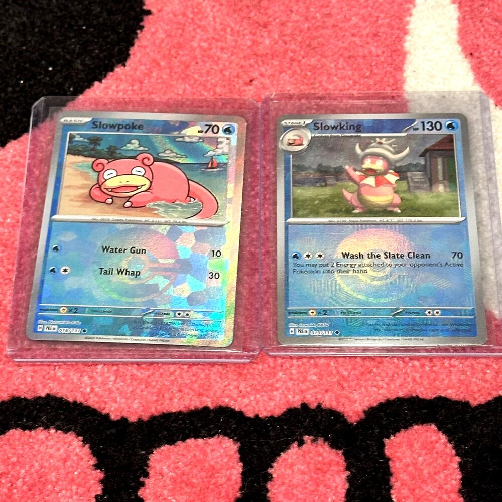 Slowpoke #18 + Slowking #19 Bundle – Pokémon Prismatic Evolutions – As Pictured